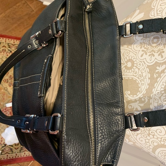 Coach Black Leather Tote / Purse - Picture 8 of 11